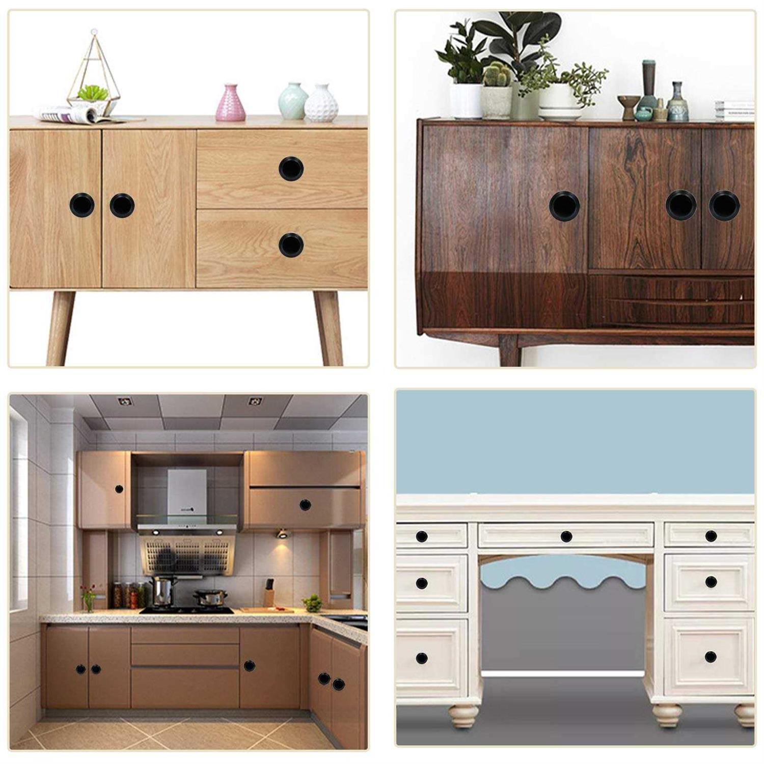 Biaungdo 15 Pack 1Inch Flat Black Kitchen Cabinet Knobs Drawer Dresser Handles Knobs - Cheap Fitting