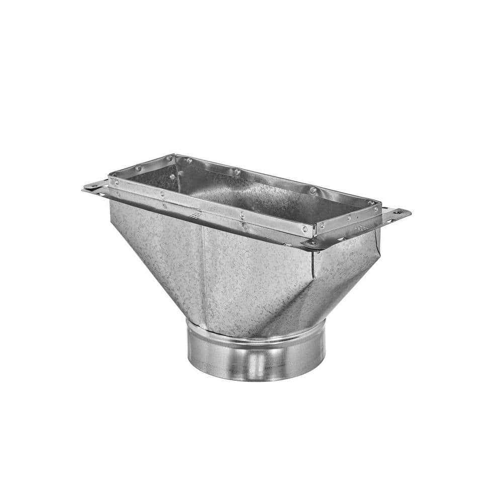 Master Flow 8 in. x 4 in. to 5 in. Register Box with Flange - Cheap Fitting