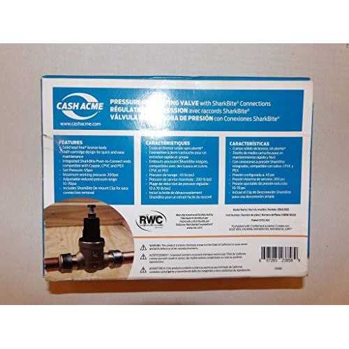 SharkBite Push-to-Connect Bronze EB-45 Direct Pressure Regulator Valve 23858-0045 - Cheap Fitting