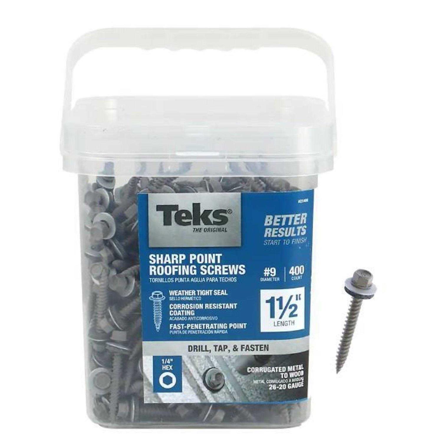 Teks Roofing Screw #9 x 1-1/2 21406 - Cheap Fitting
