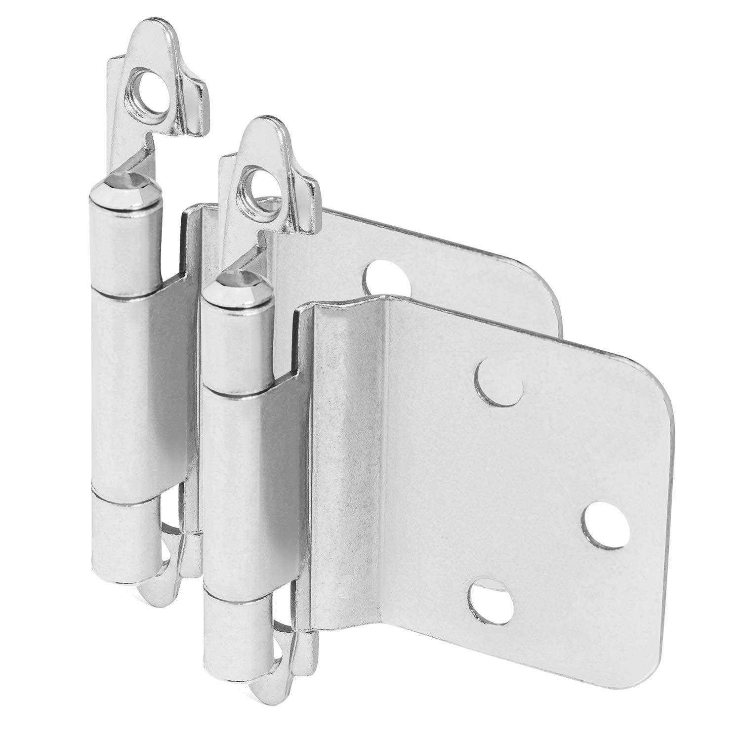 Cosmas 16890-sn Satin Nickel Cabinet Hinge Variable Overlay with 30 Degree Reverse Bevel - Cheap Fitting