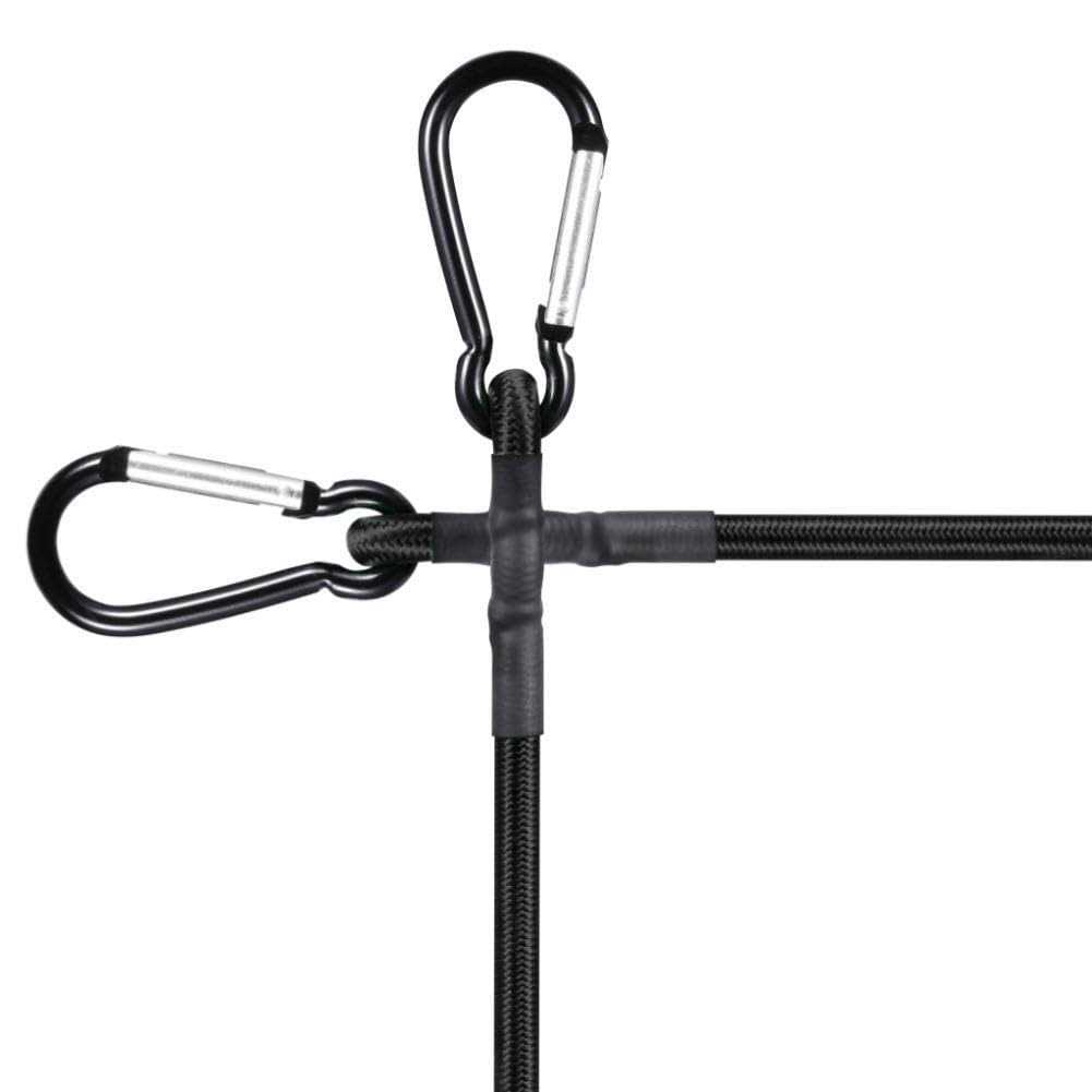 Yuxh Bungee Cord with Carabiner Hooks Black - Cheap Fitting