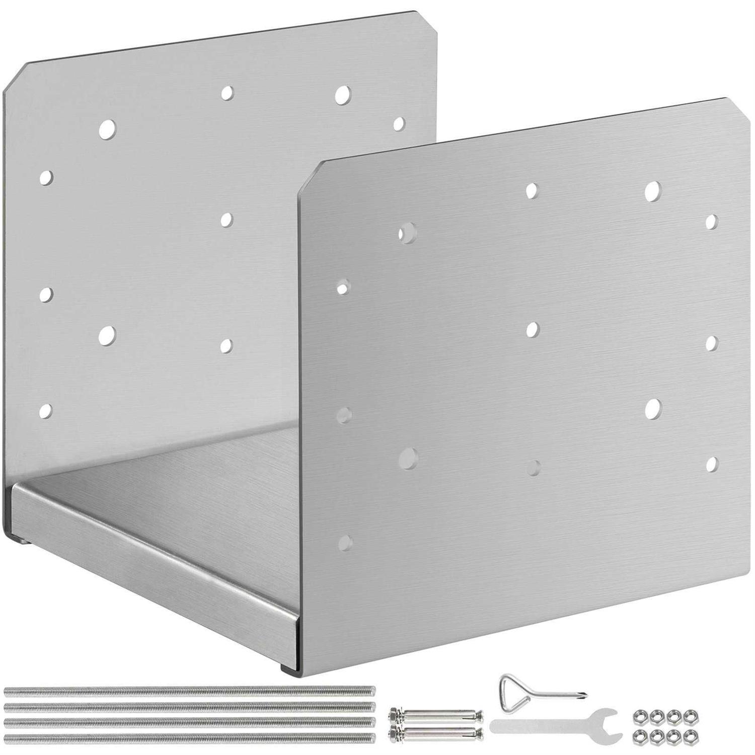 VEVOR Standoff Post Base 8 x 8 4 PCS Stainless Steel Adjustable Post Base Adjustable Post Anchor with Fiber Drawing Surface	VEVOR Standoff Post Base 8 x 8 4 PCS Stainless Steel Adjustable Post Base Adjustable Post Anchor with Fiber Drawing Surface - Cheap Fitting