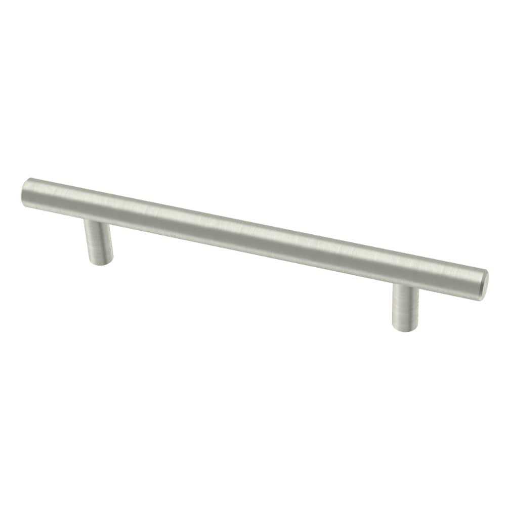 Brainerd Bar 5-1/16-in Center to Center Stainless Steel Cylindrical Bar Drawer Pulls - Cheap Fitting