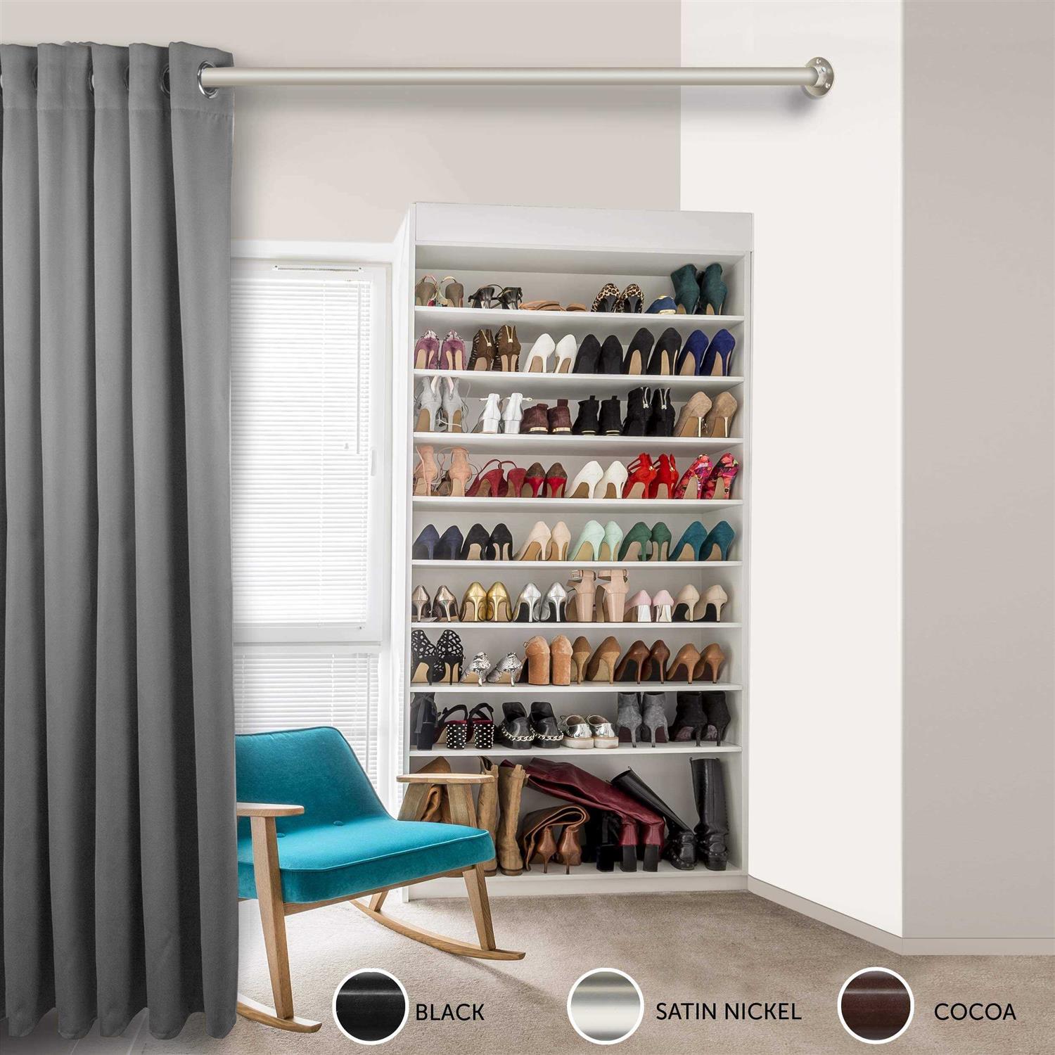 Rod Desyne 1.5 Adjustable Closet Rod & Socket Set - Cheap Fitting