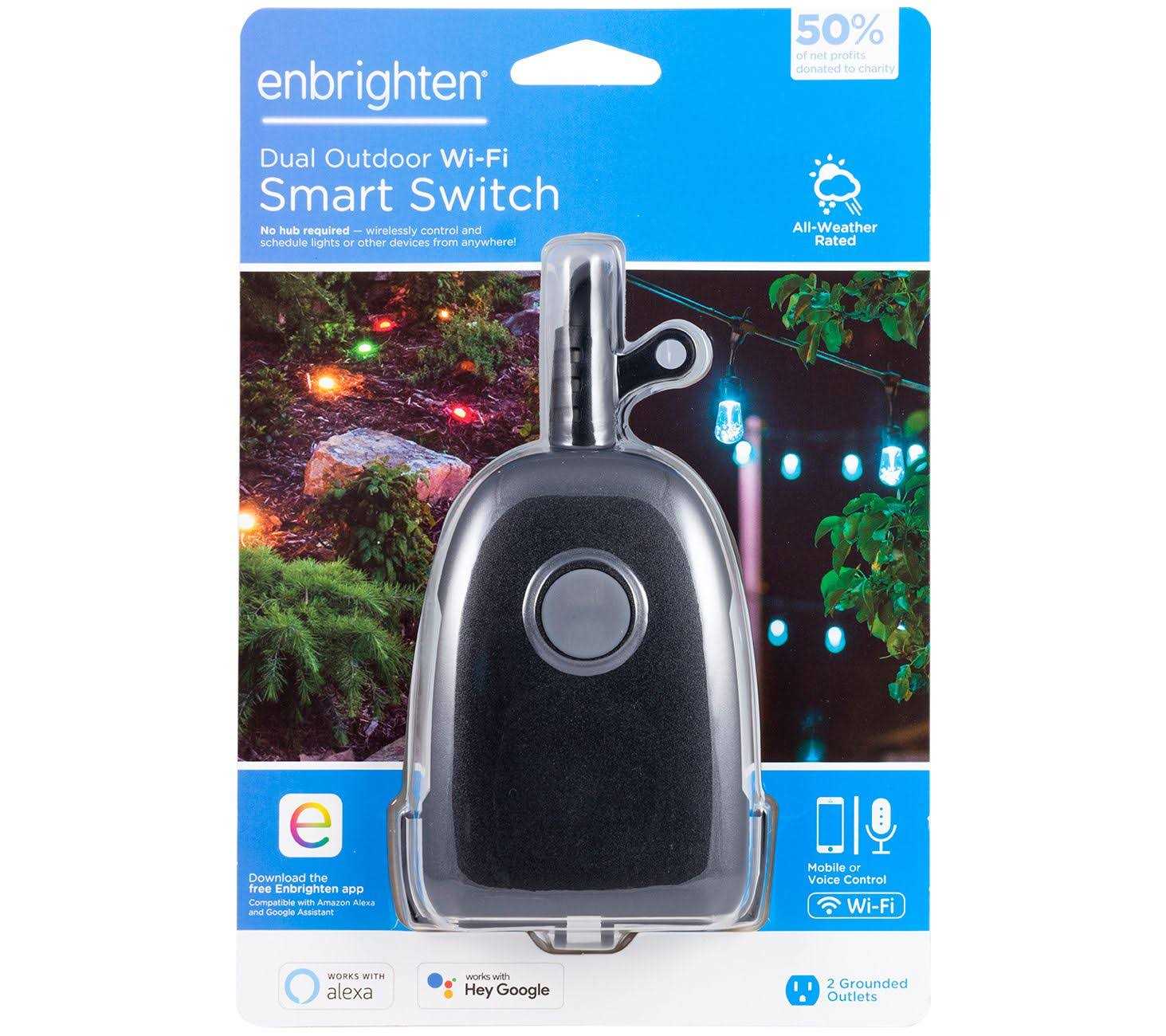 Enbrighten 15 Amp Outdoor Wi-Fi Programmable Countdown Smart Timer Plug - Cheap Fitting