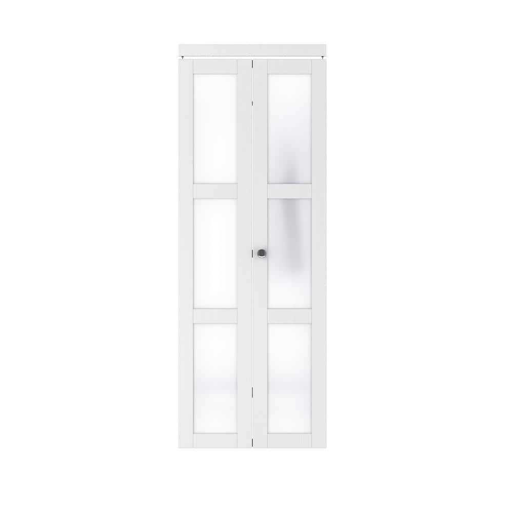 ARK DESIGN 80 in. 3-Lite Frosting Glass MDF - Cheap Fitting