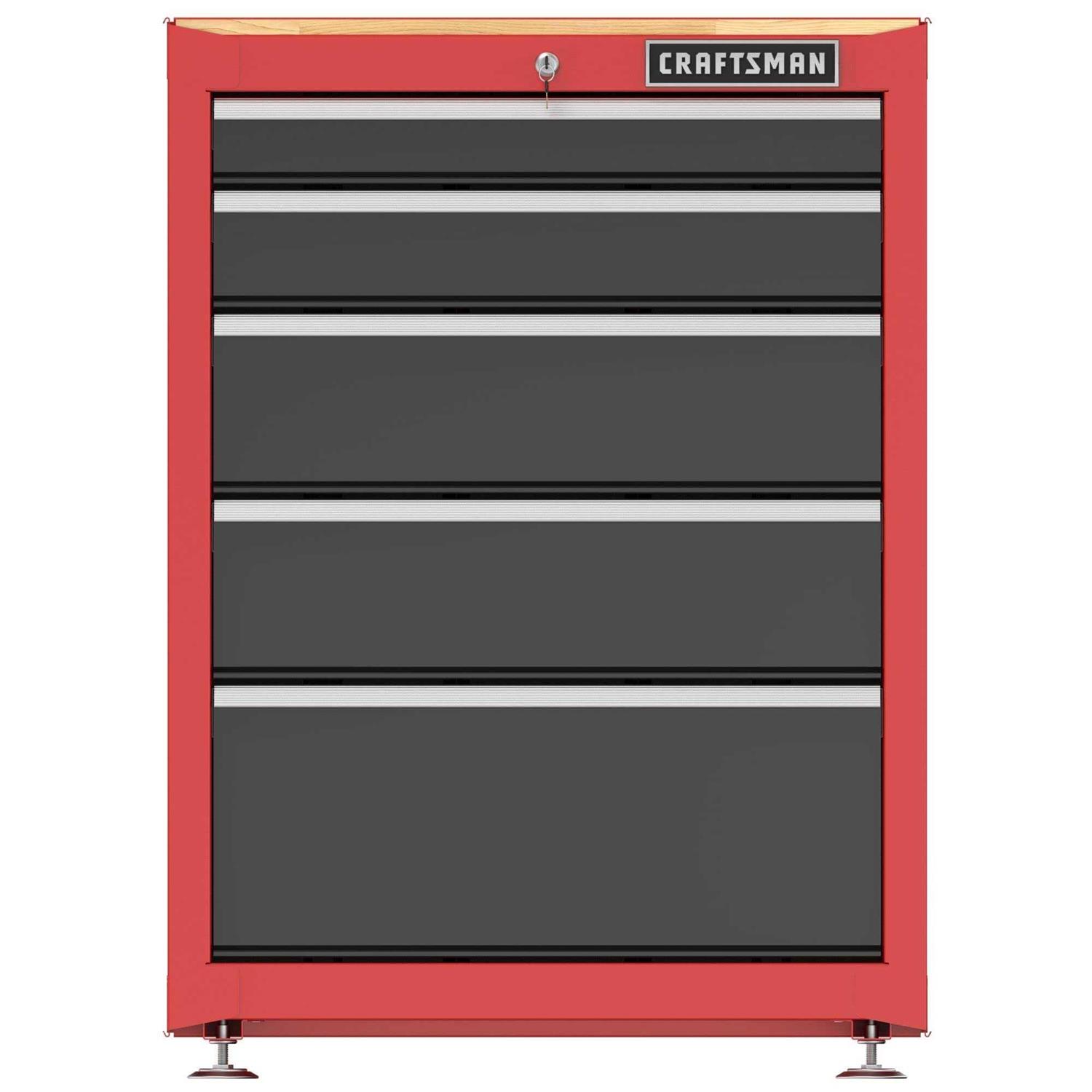 Craftsman Steel Freestanding Garage Cabinet in Red - Cheap Fitting