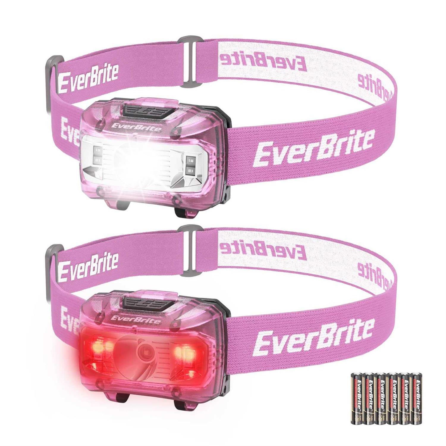 EverBrite Headlamp, 2 Pack Kids Headlamp with Red Light and Memory Function, Head Lamp for Adults and Kids with 5 Modes - Cheap Fitting