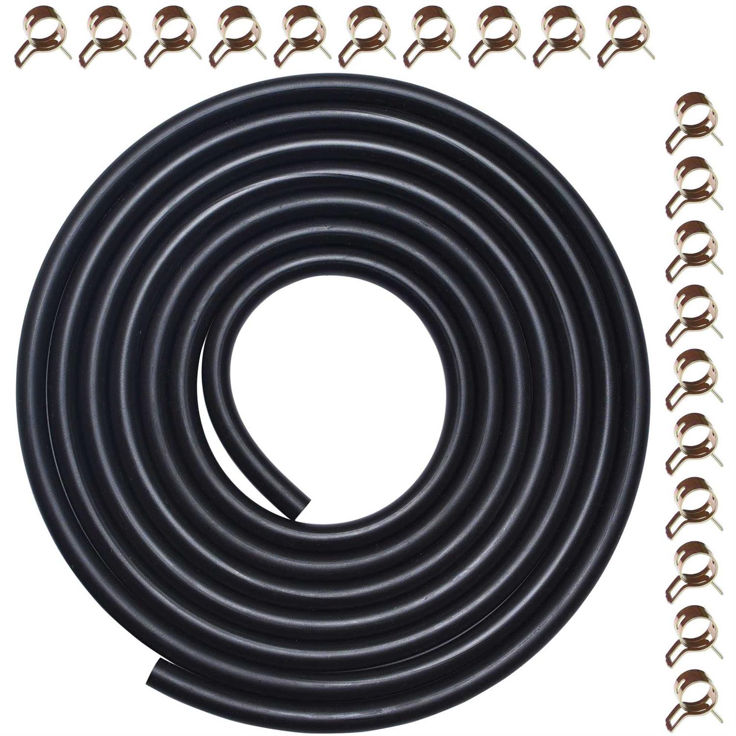 10 Feet ID Fuel Line with 20pcs Hose Clamps for Kawasaki Kohler Briggs & Stratton Small Engines Mini Bike ATV Mowing Machine Snow Machine - Cheap Fitting