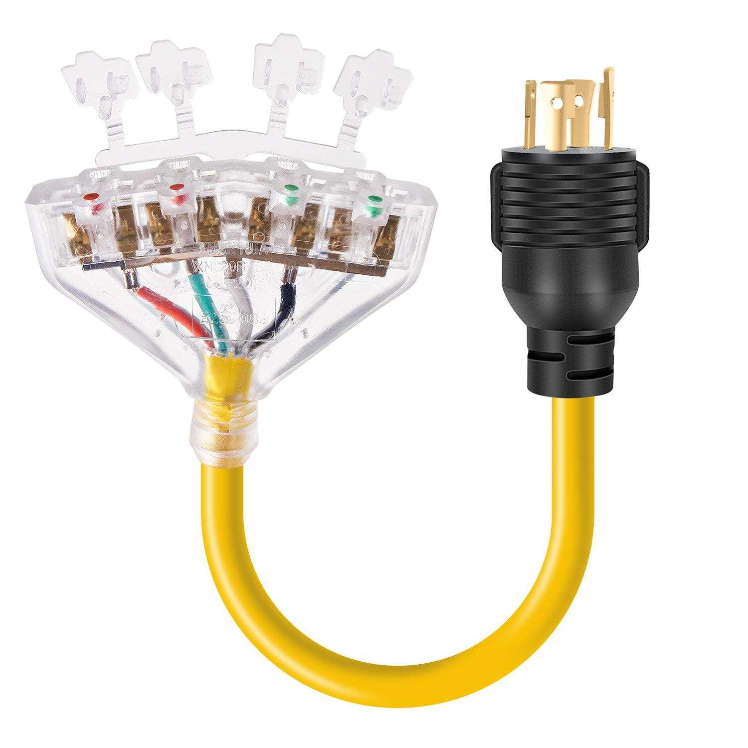 Generator Power Cord Rophor 30 Amp to 110 Adapter - Cheap Fitting