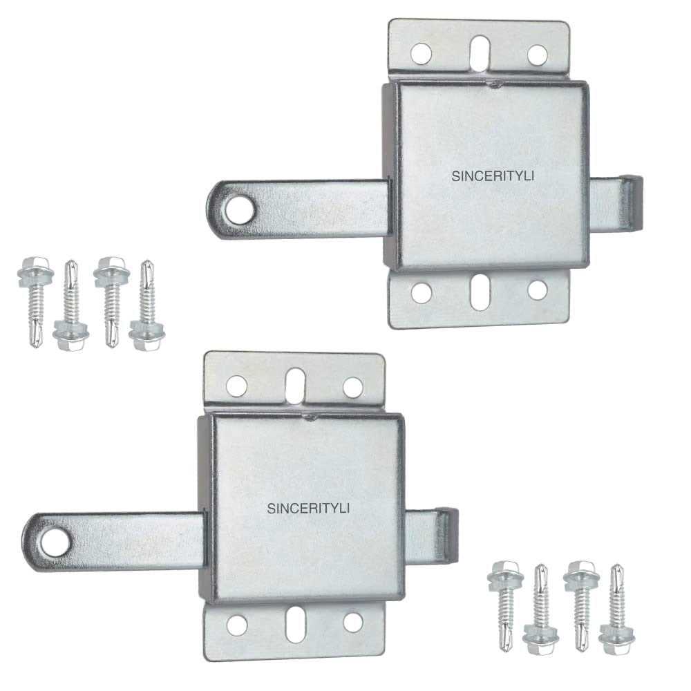 Generic Garage Door Side Lock Inside Deadlock for Most Garage Door Galvanized Steel -2pack - Cheap Fitting