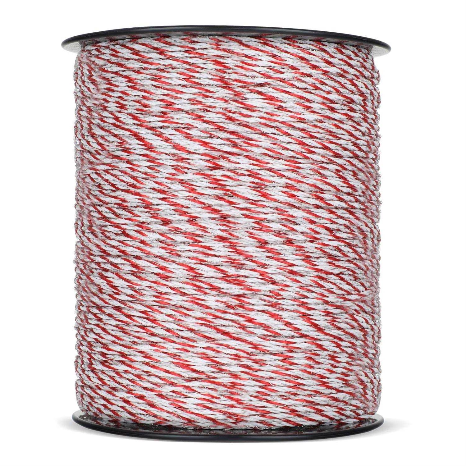 Electric Fence Polywire, Homaisson 500/1000 Meter Electric Fence String, 6 Stainless Steel Strands for Reliable Conductivity and Rust - Cheap Fitting