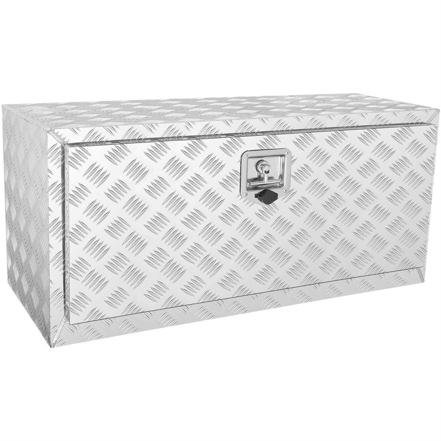 VEVOR Underbody Truck Box, 36×17×18 Pickup Storage Box, Heavy Duty Aluminum Diamond Plate Tool Box with Lock and Keys - Cheap Fitting
