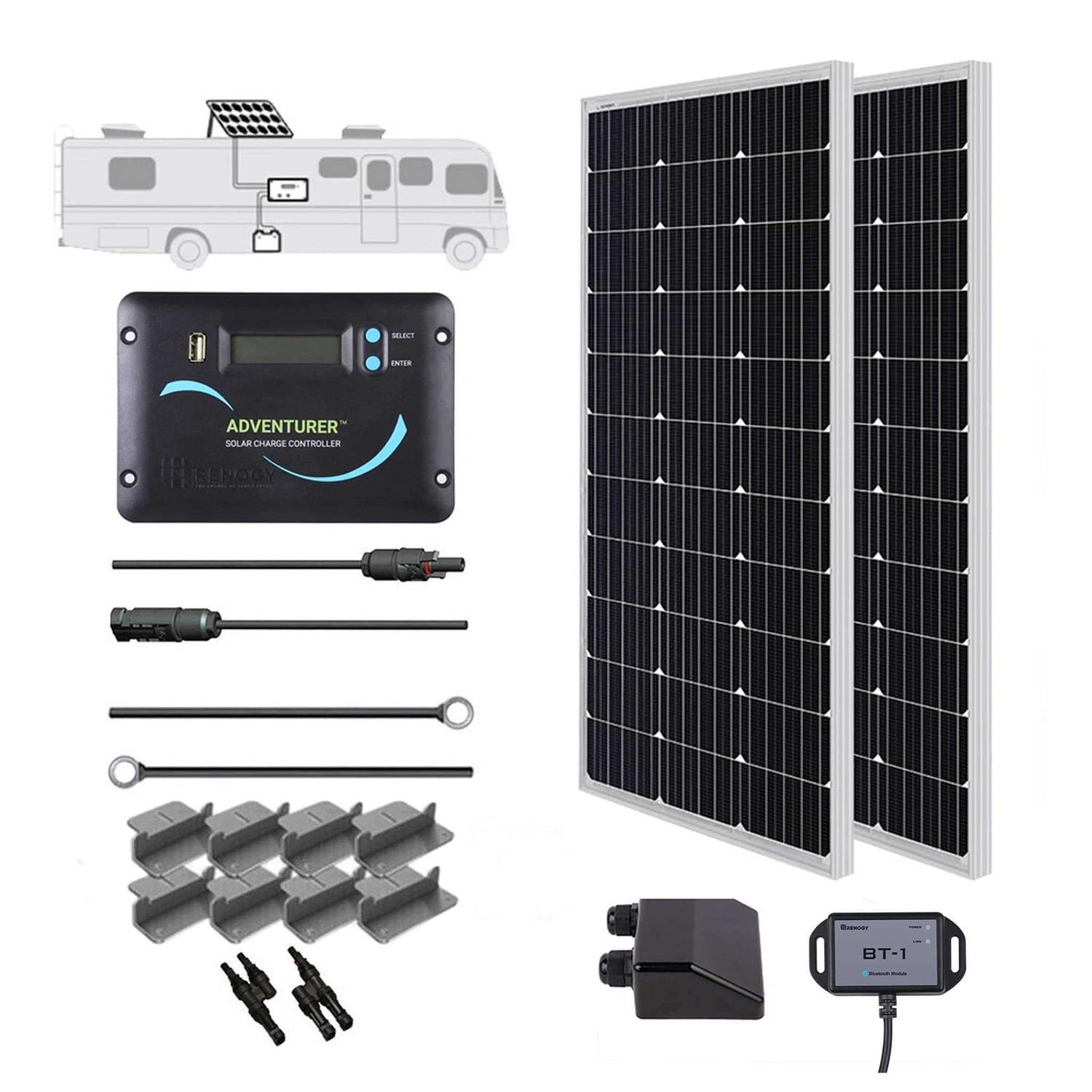 Renogy 200 Watt 12 Volt Solar RV Kit - Cheap Fitting