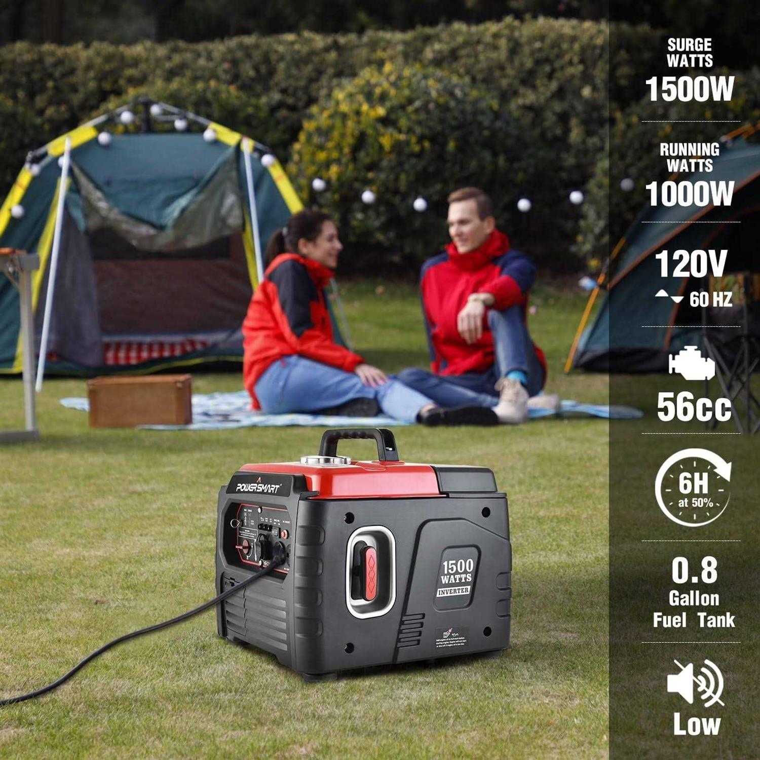 Powersmart 1500 Watt Portable Gas Power Generator for Outdoor Camping and Home Use - Cheap Fitting