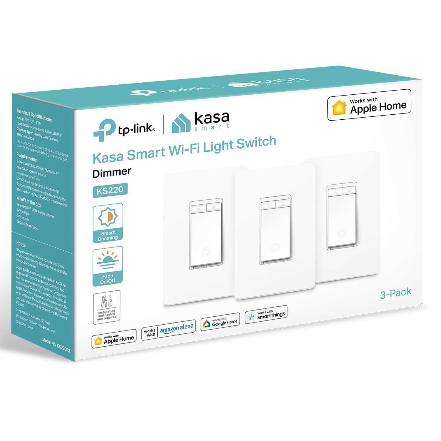 TP-Link KS220 Kasa Smart Wi-Fi Dimmer Switch - Cheap Fitting