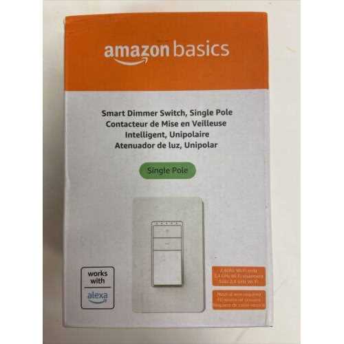 Amazon Basics Single Pole Smart Switch Neutral Wire Required 2.4 Ghz WiFi - Cheap Fitting