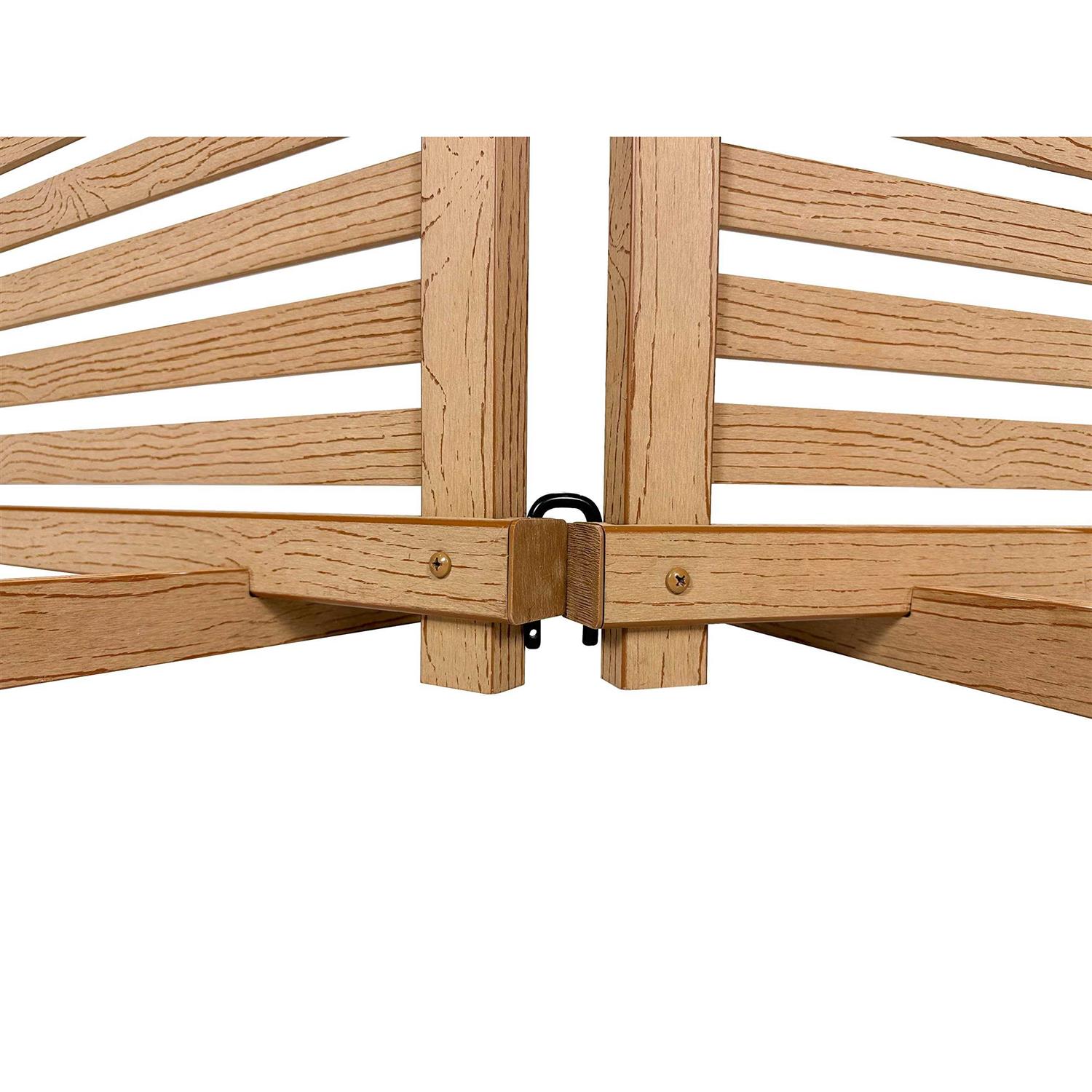 1.9 ft H x 3.6 ft W WoodTek Vinyl Cedar Color Slatted Portable Puppy Fence Kit Zippity Outdoor Products - Cheap Fitting