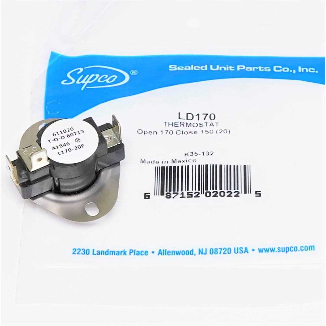 Supco Thermostat,SPDT,Auto,240V AC LD170 - Cheap Fitting