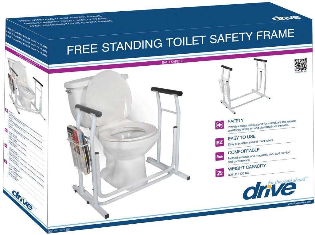 Drive Medical Stand Alone Toilet Safety Rail - Cheap Fitting