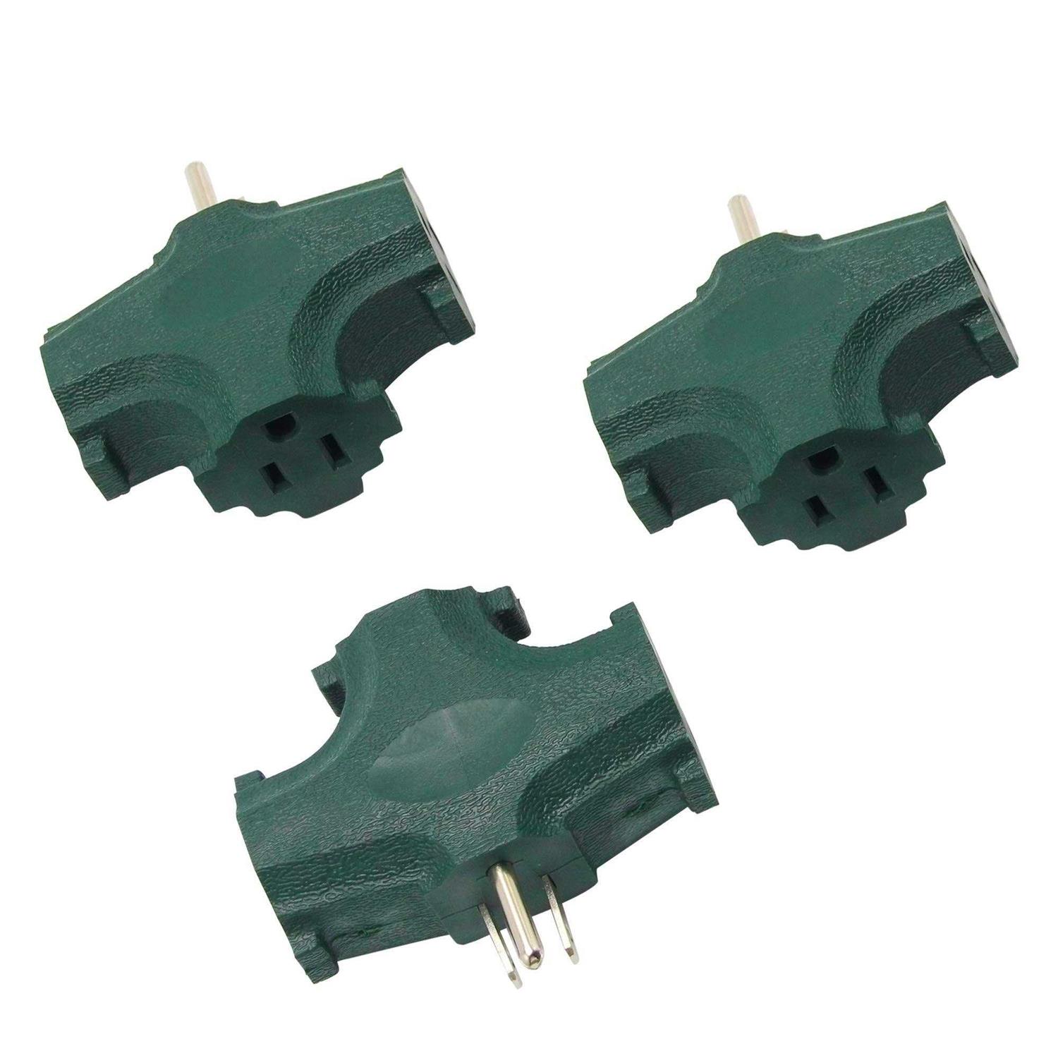 ETL Listed 3 Outlet Grounding Adapter BTU Three Plug Outlet Adapter Splitter - Cheap Fitting