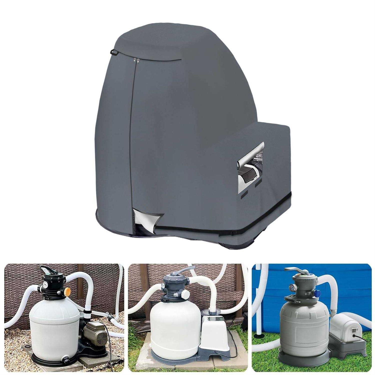 Bitubi Sand Filter Pump Cover for INTEX Krystal Clear Sand Filter Pump,Waterproof Anti-UV Above Ground Pool Pump Cover,Sand Pool Filters Cover - Cheap Fitting