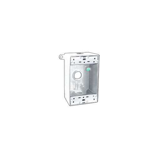 RAB B3W Weatherproof Single Outlet 3 Hole Box 1/2 White - Cheap Fitting