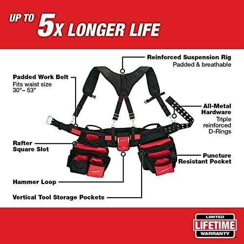 48-22-8120 Milwaukee Contractor Work Belt with Suspension Rig - Cheap Fitting