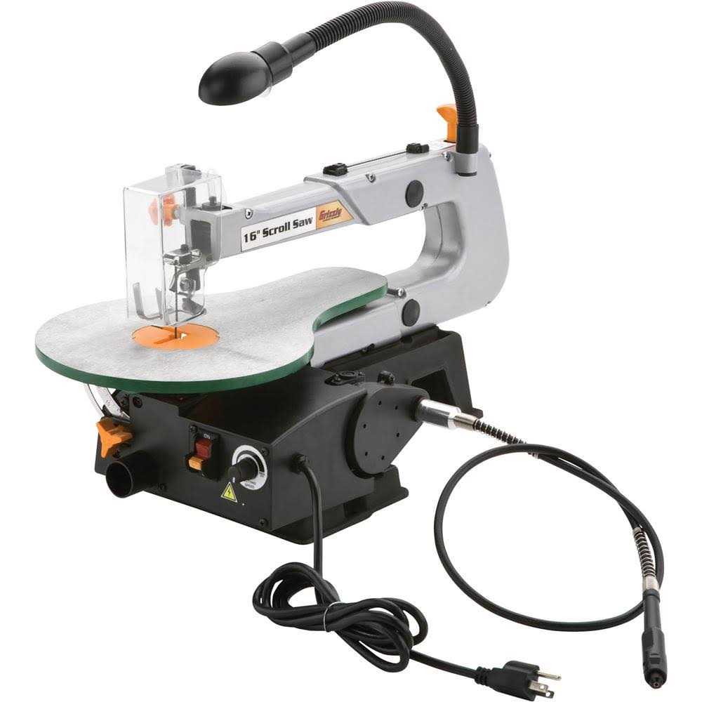 Grizzly Industrial 16 Scroll Saw with Flexible Shaft Grinder - Cheap Fitting