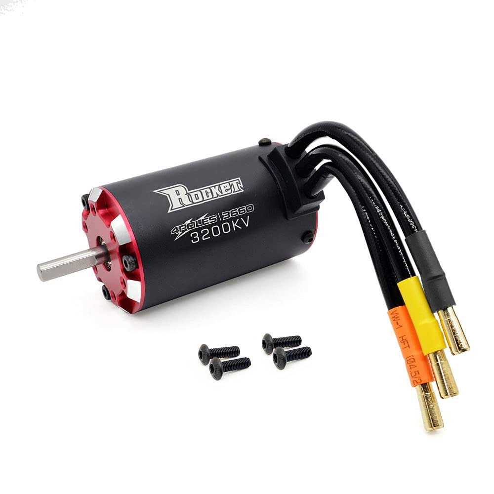SURPASS HOBBY Rocket V2 Supersonic 3660 4250KV Waterproof Brushless Motor Shaft 5mm Built-in Temperature Sensor and Sensor Port for 1/10 RC Car - Cheap Fitting