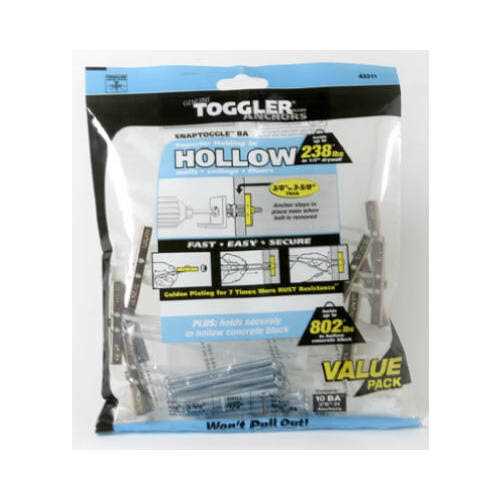 Mechanical Plastics 50375 0.19-24 in. Toggler Snaptoggle Ba Hollow - Cheap Fitting