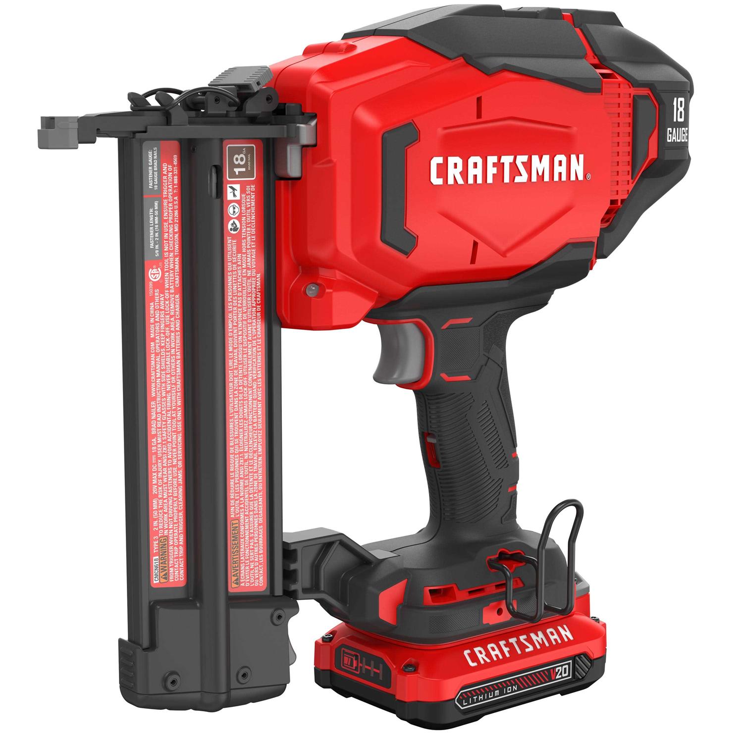 CRAFTSMAN V20 Cordless Brad Nailer Kit - Cheap Fitting