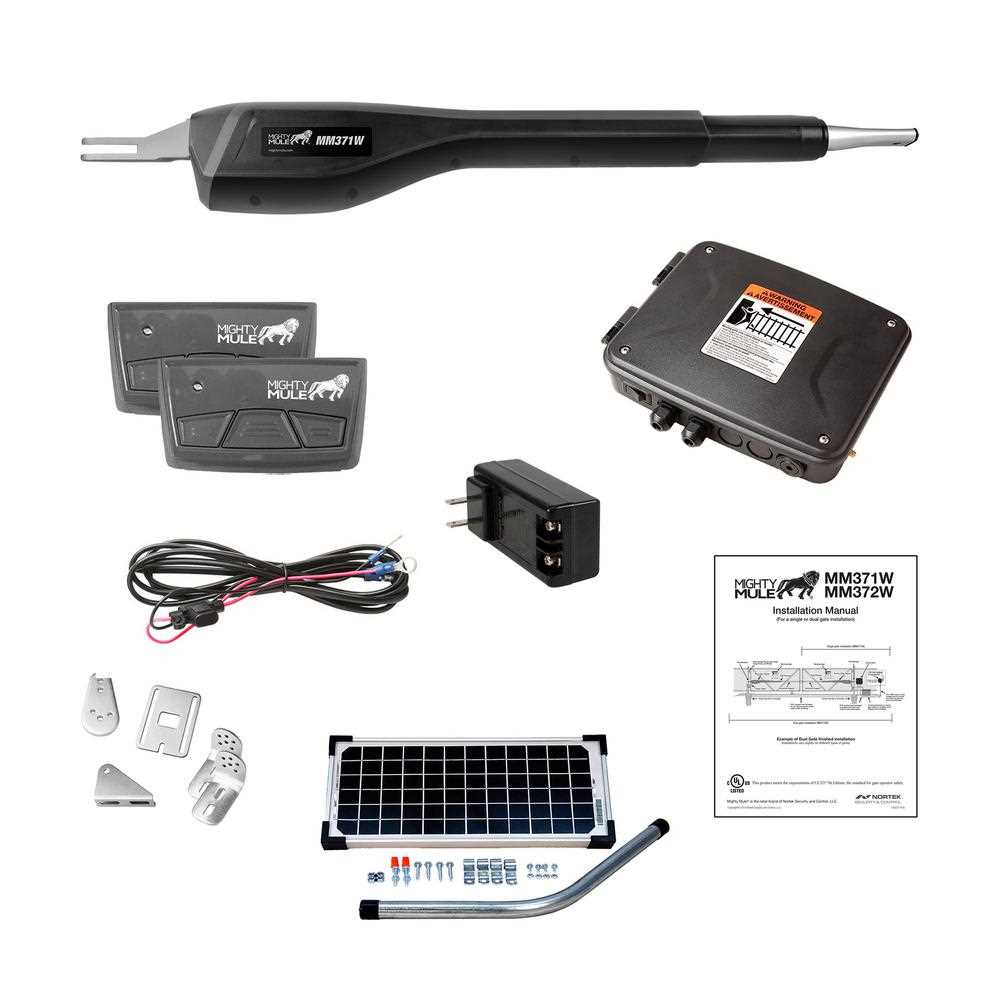 Mighty Mule MM371W-SOL Automatic Gate Opener Black mEDIUM - Cheap Fitting