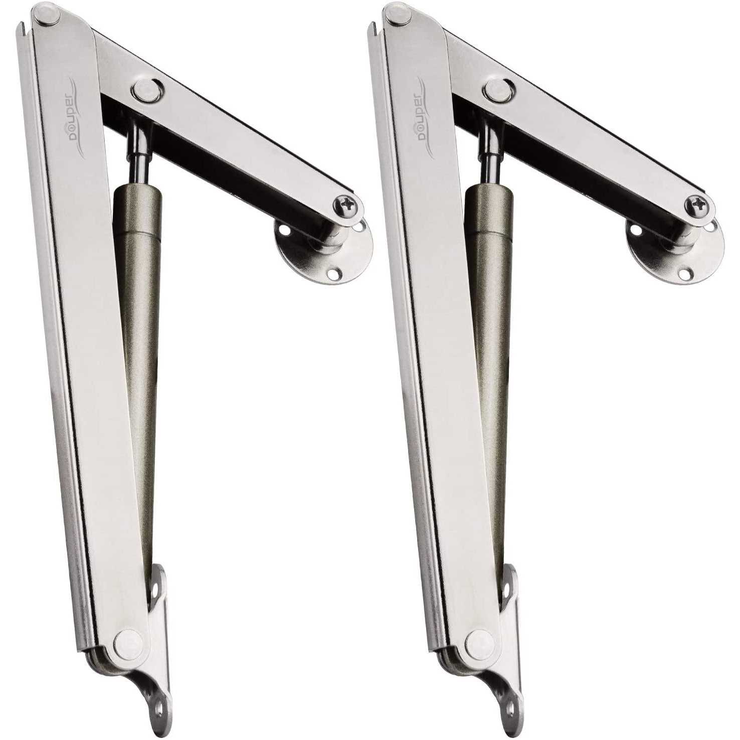Douper 200n Gas Struts Heavy Duty Soft Close Lid Support Hinges Automatic Slow Lowering Safety Pneumatic Lid Lifters Gas Springs Pack of 2 - Cheap Fitting