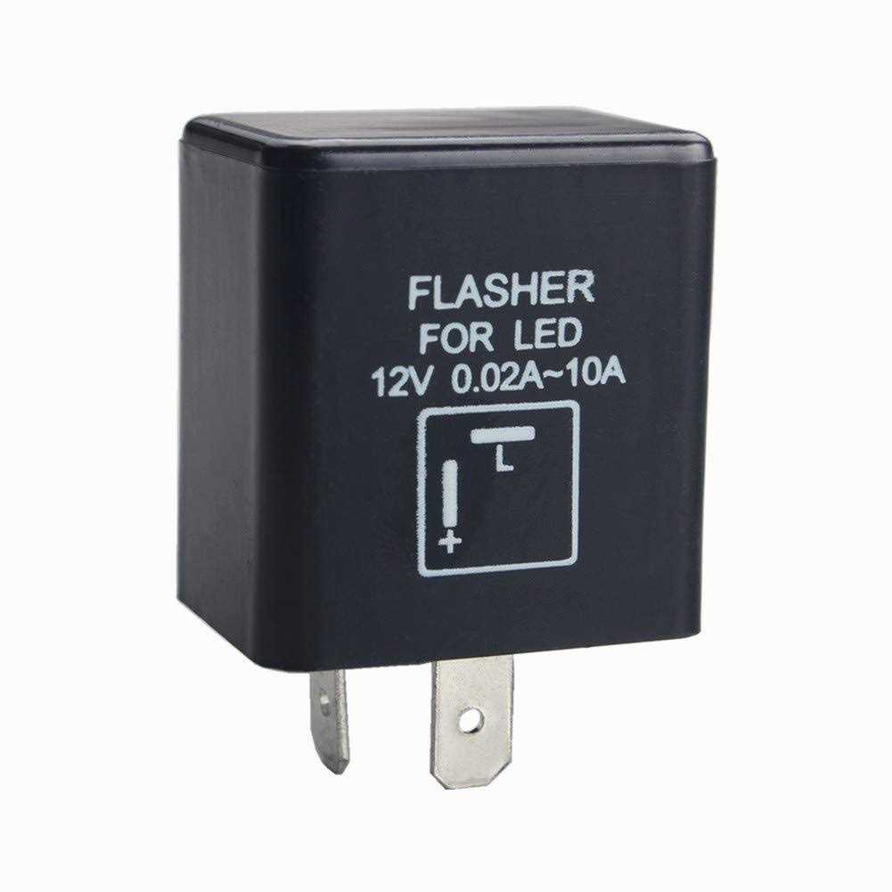 DEWHEL 12V 0.02A-10A 2-Pin CF-12 Automatic Electronic LED Flasher Relay Fix for Turn Signal Light Fast Hyper Flash - Cheap Fitting