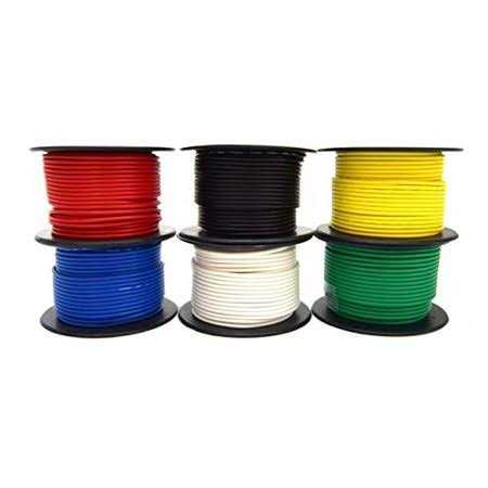 BABOOM BABOOM Gauge Wire Combo 6 Pack 12v 100’ft per Roll Gauge auto Wire copper clad aluminium low voltage Gauge Wire - Cheap Fitting