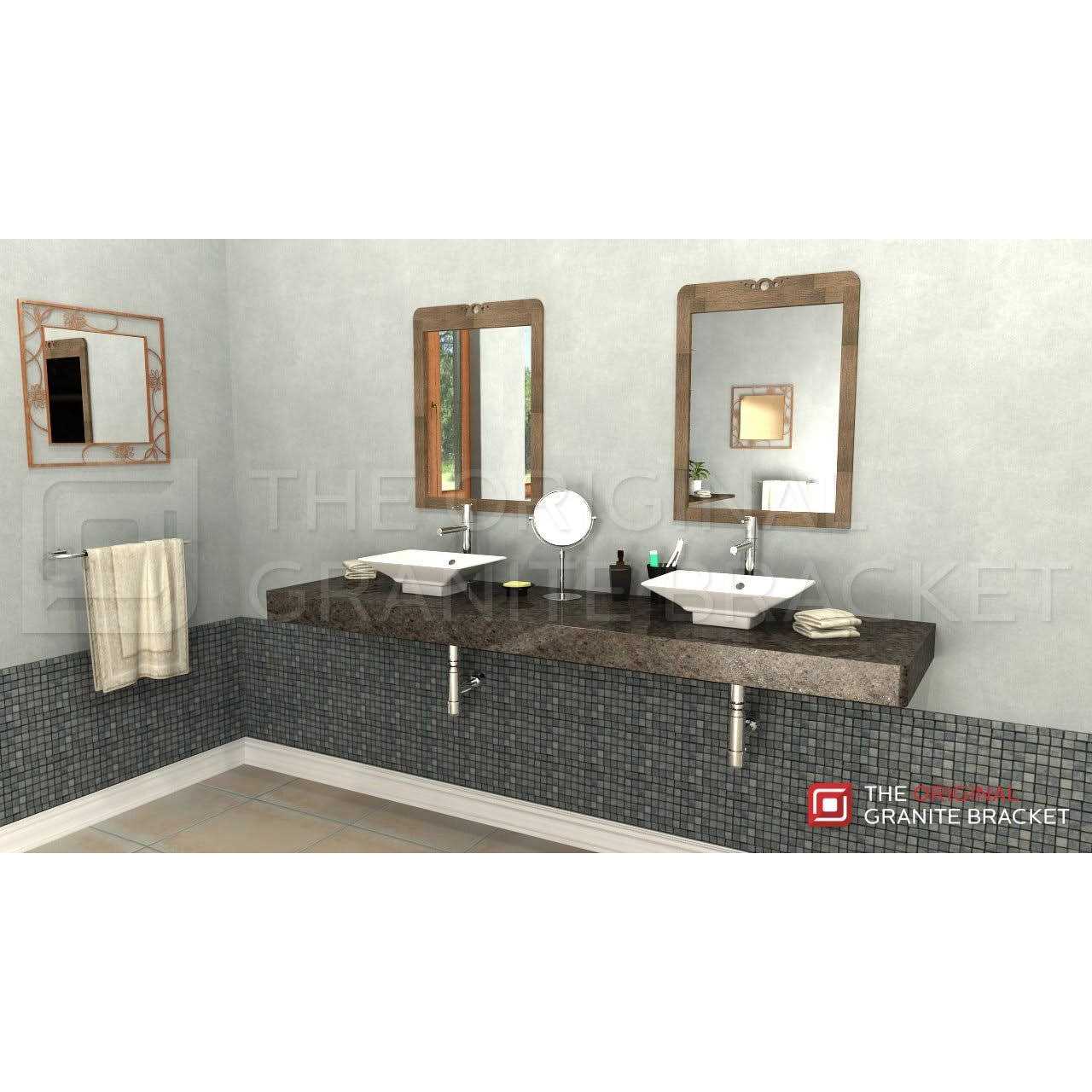 The Original Granite Bracket Free Hanging Universal Angled Shelf Bracket - Cheap Fitting