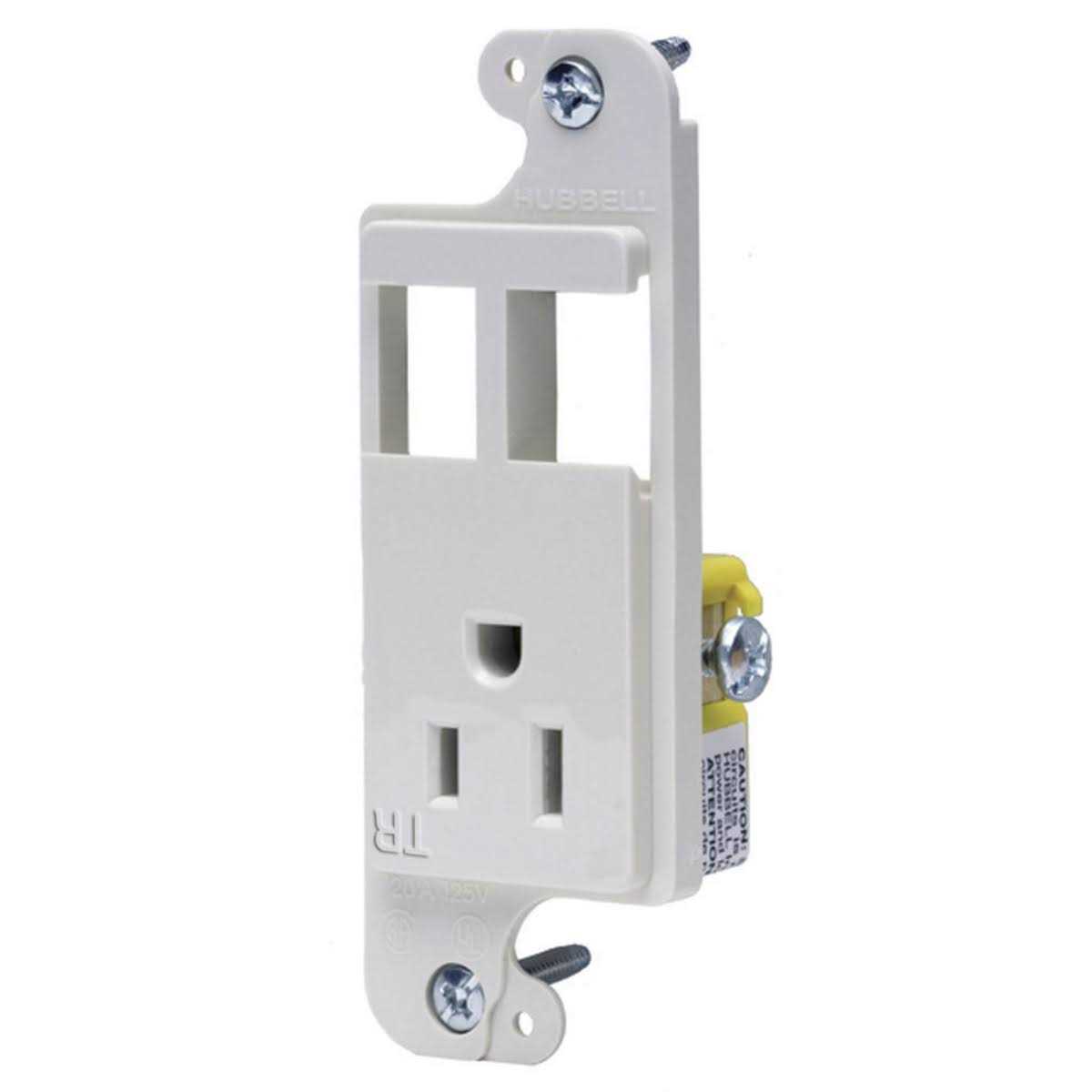 Hubbell RJ65WTR J-Load Media Outlet 15A 125V Tamper Resistant Receptacle - Cheap Fitting