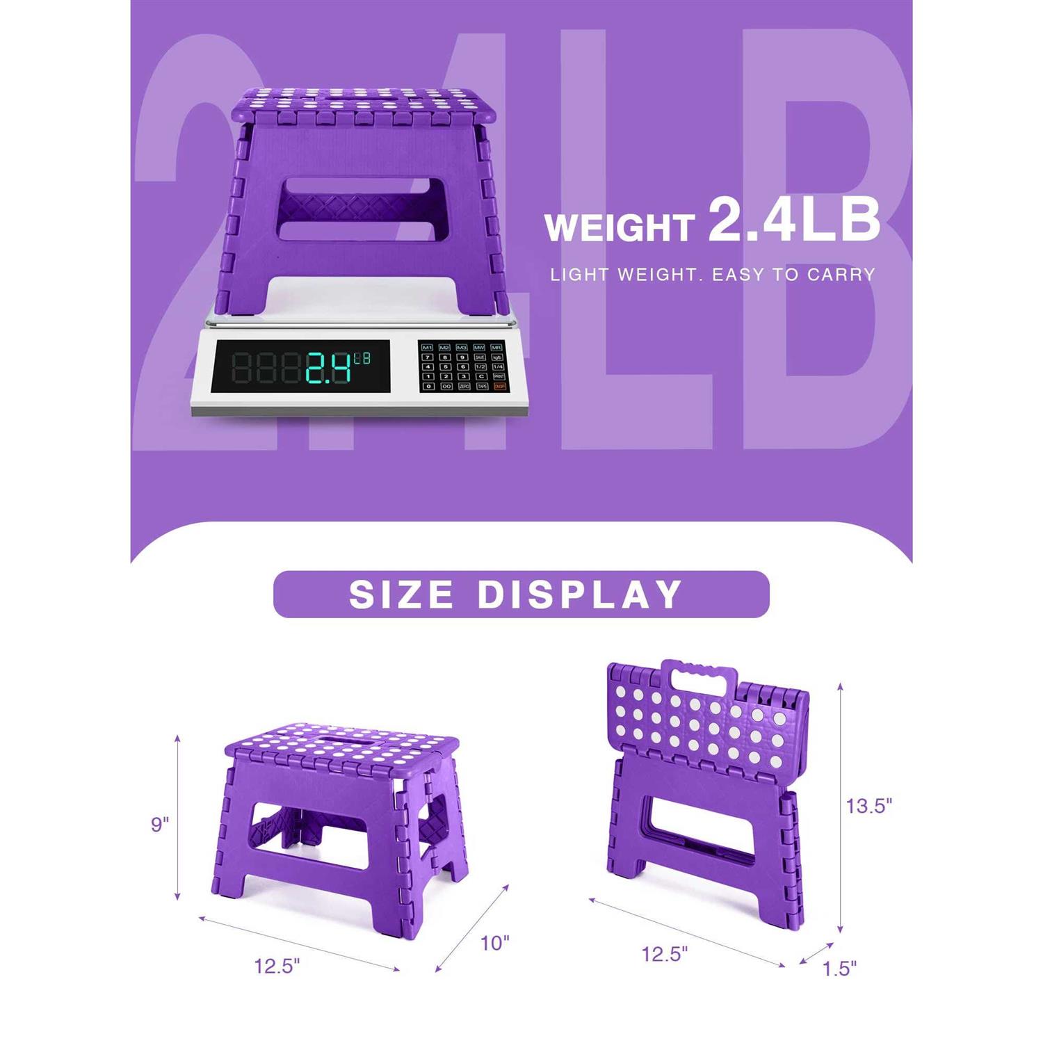 Dyforce Folding Step Stool Durable Kids Step Stool Heavy Duty Step Stools for Adults - Cheap Fitting