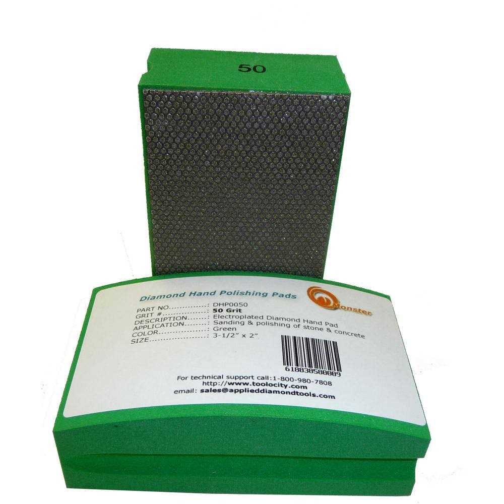 Monster 50-Grit Diamond Hand Polishing Pads Block Type - Cheap Fitting