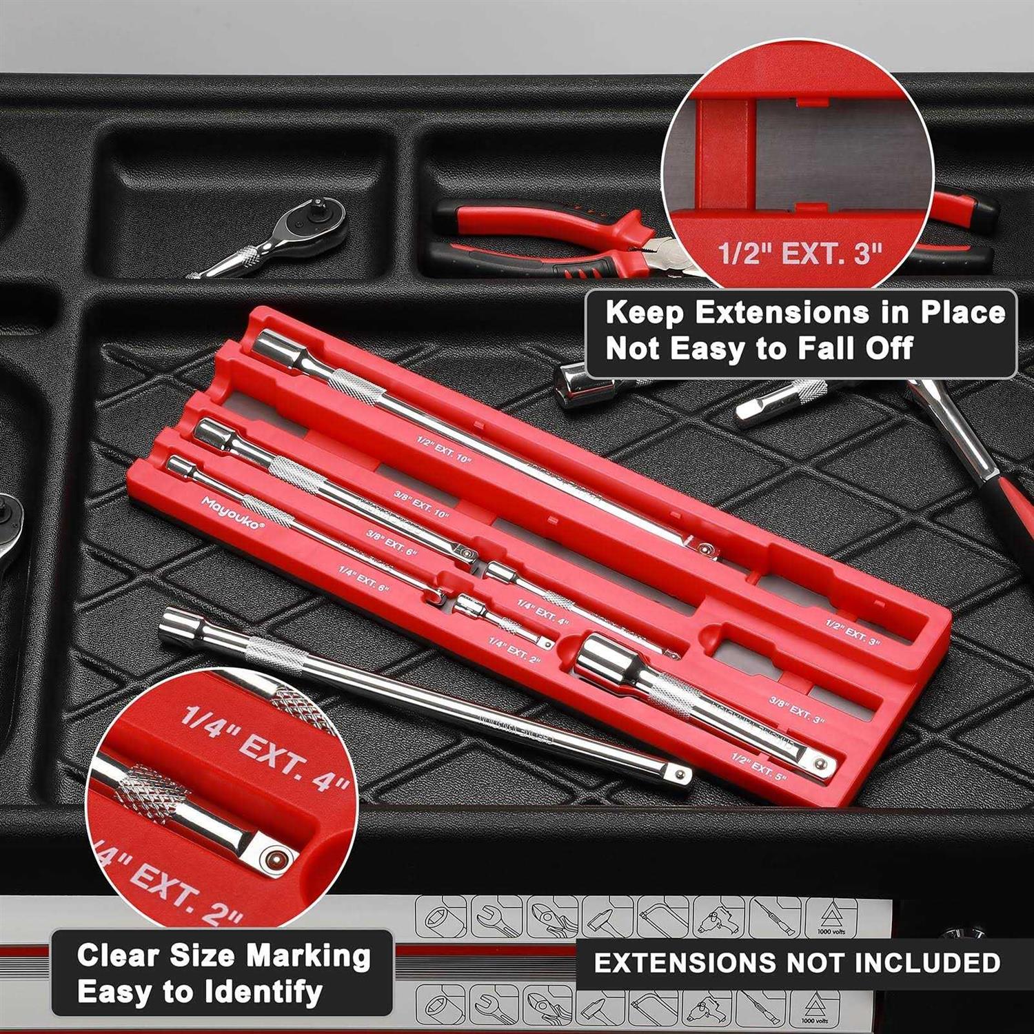 Mayouko Magnetic Abs Socket Extension Organizer Socket Extension Bar Holder - Cheap Fitting