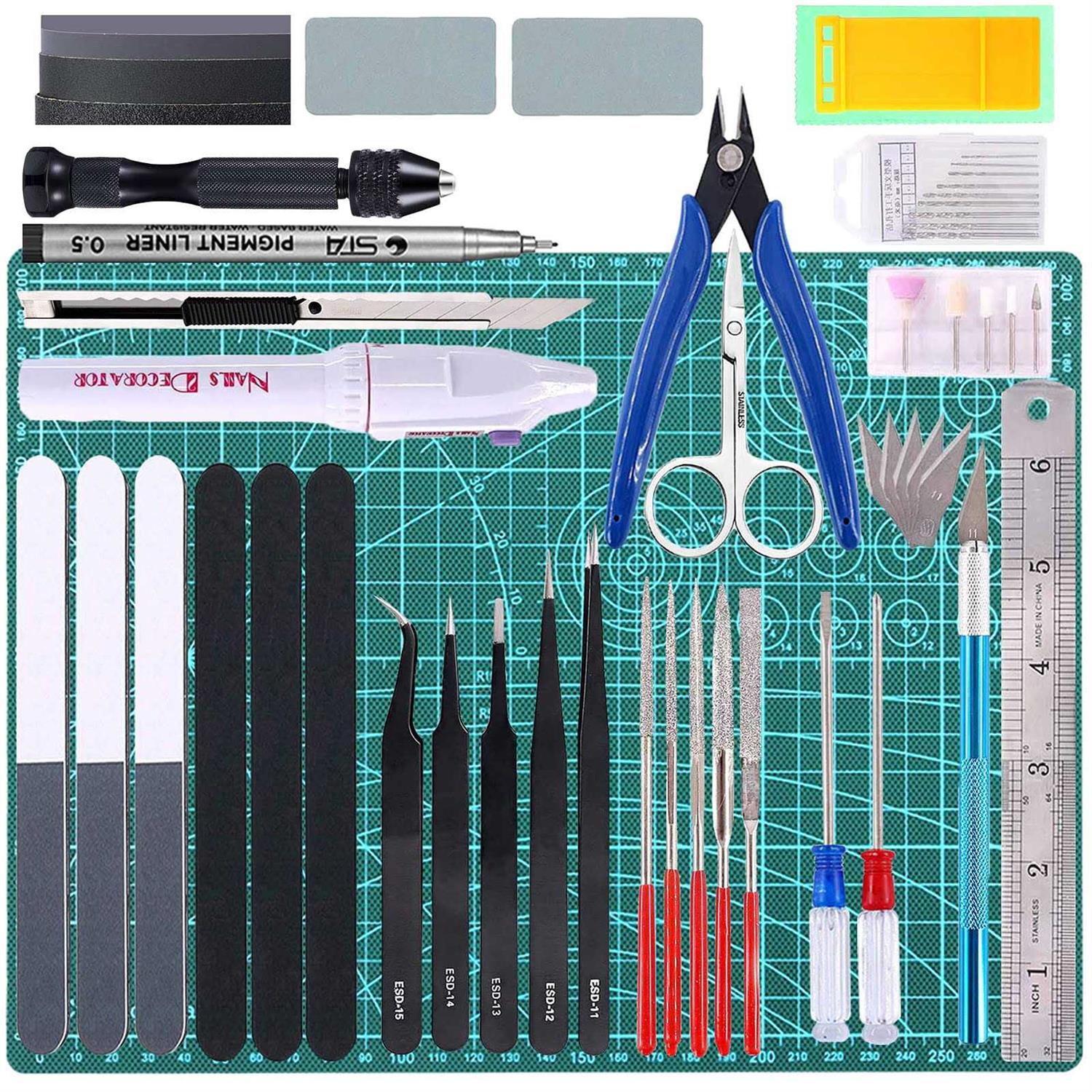 55Pcs Gundam Model Kits Tools Gunpla Tool Kit Gundam Moddeler Tool Set Bandai Tools for Basic Hobby Model Car Aircraft Ship Building Assemblng - Cheap Fitting