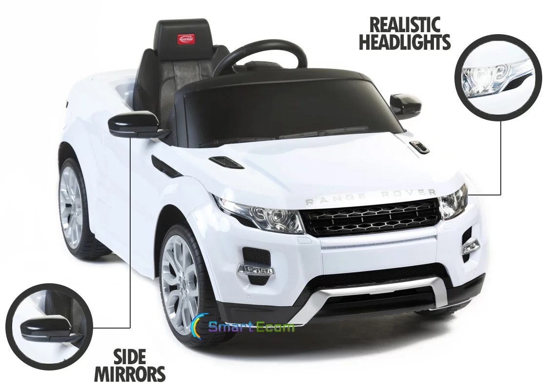 Range Rover White 12 V Evoque Powered Ride-On with Remote Control - Cheap Fitting