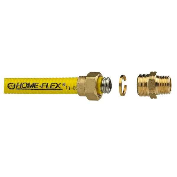 HOME-FLEX 1/2 in. x 25 ft. CSST MPT/FPT Connection Kit 1/2 in. MPT Male Adapter 1/2 in. FPT Female Adapter CSST Pipe - Cheap Fitting