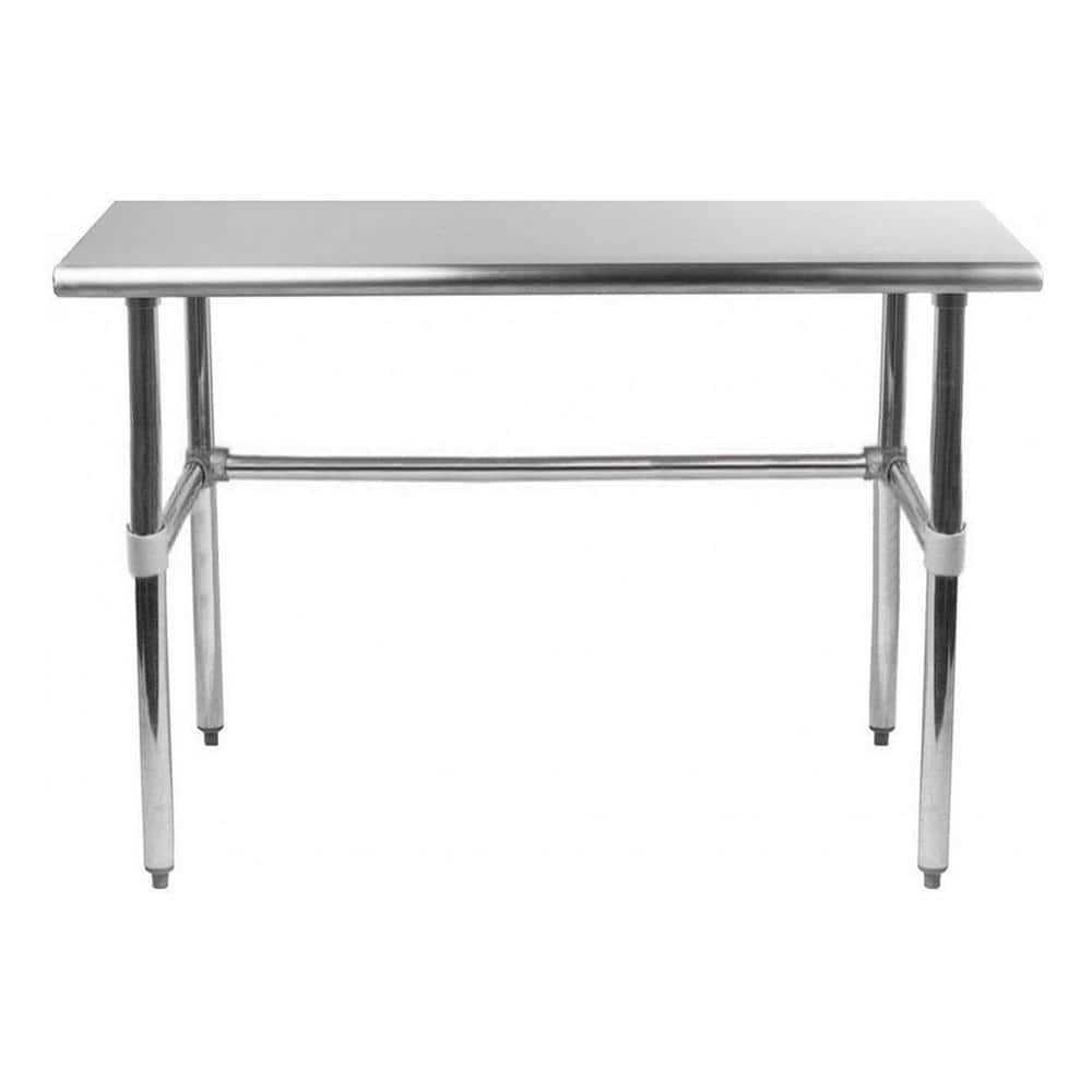 Amgood Stainless Steel Work Table Open Base NSF Kitchen Island Food Prep - Cheap Fitting
