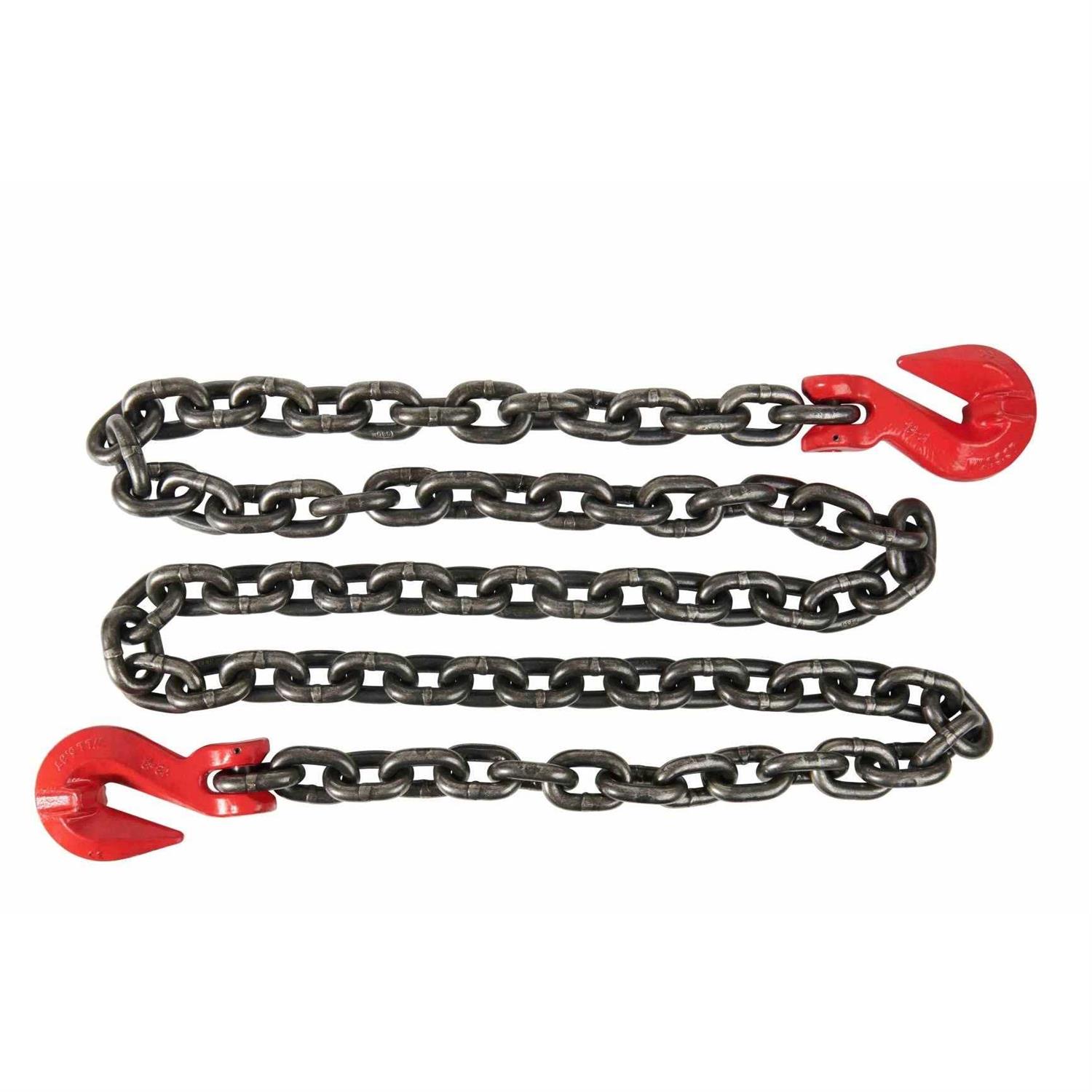 Mytee Products 3/8 Inch x G80 Black Transport Binder Chain with Clevis Grab Hooks - Cheap Fitting