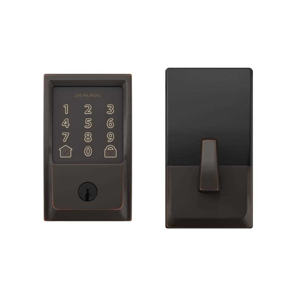 Schlage Encode Smart WiFi Deadbolt with Century Trim In Aged Bronze - Cheap Fitting