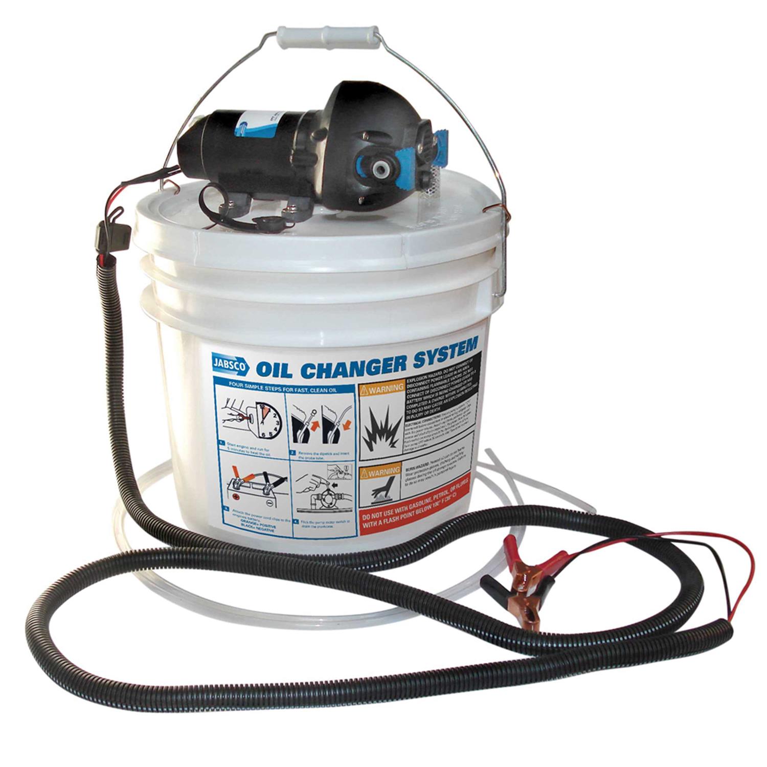 Jabsco DIY Oil Change System w Pump 3.5 Gallon Bucket 17850-1012 - Cheap Fitting