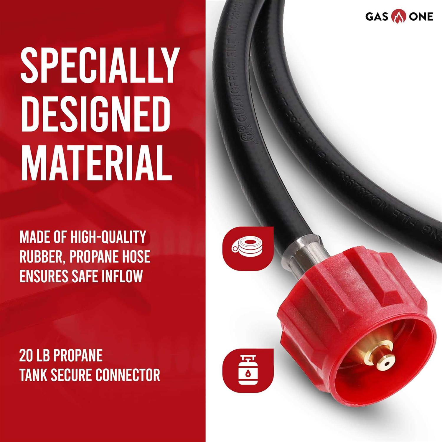 GasOne Propane Refill Adapter and 4ft Propane Hose Adapter 1lb to 20lb - Cheap Fitting